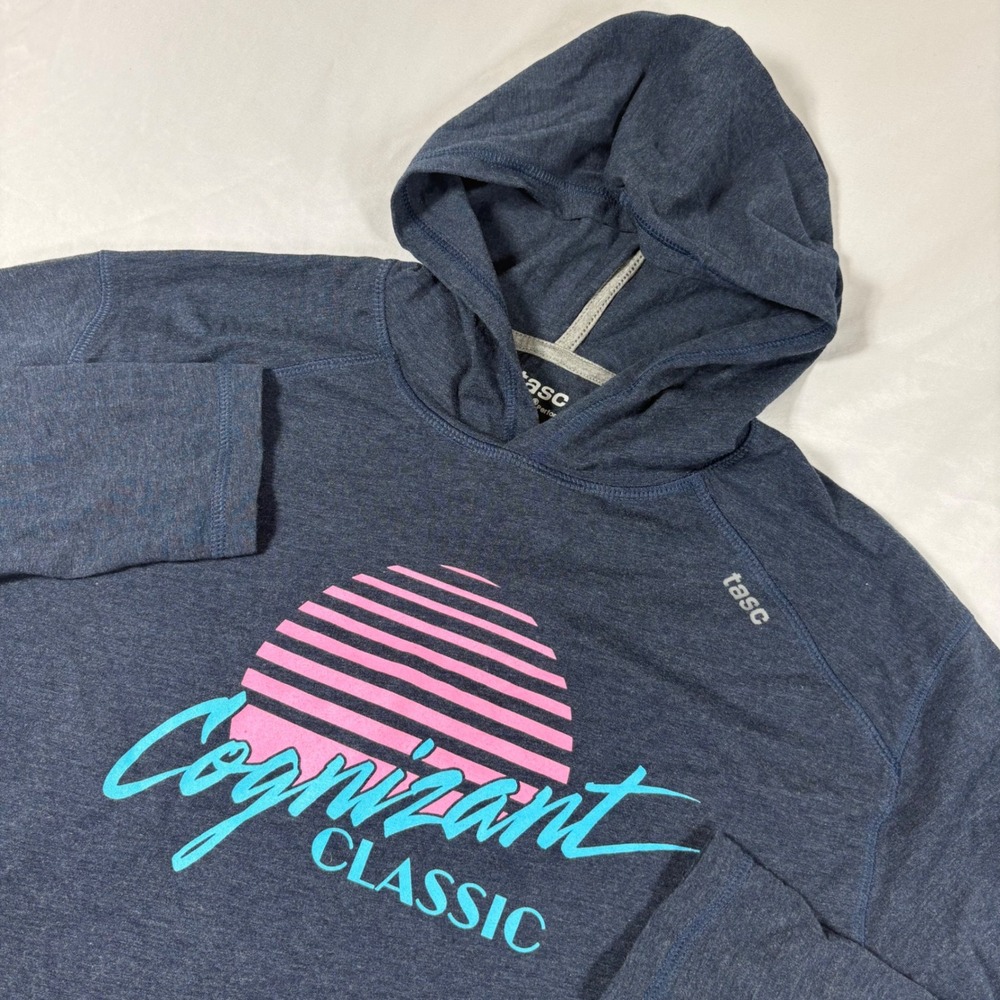 Tasc Performance Cognizant Classic Golf Lightweight Hoodie Men's Size Small Navy